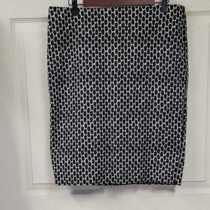 Adrianna Papell Black & White Pencil Skirt Size 12 Women's